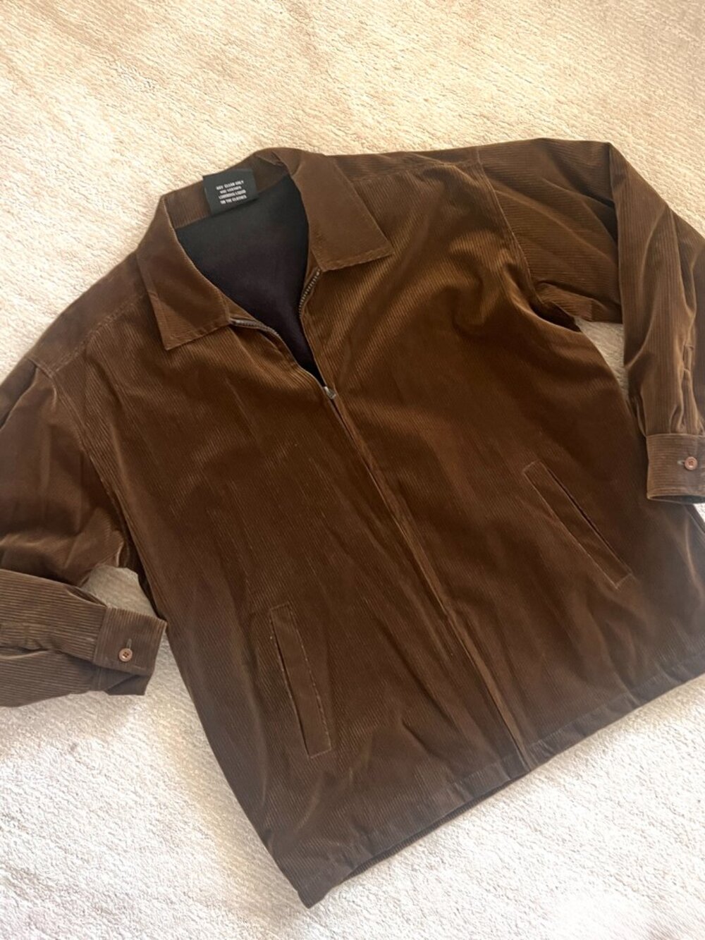 Malibu Dan Corduroy Zip Up Jacket - Size Medium